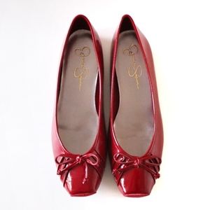 Jessica Simpson JP-Leve Red Patent Ballet Flat